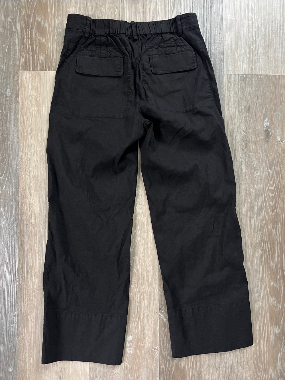 Theory Crunch Linen Blend Cropped Pants - Picture 3 of 3
